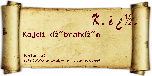 Kajdi Ábrahám névjegykártya